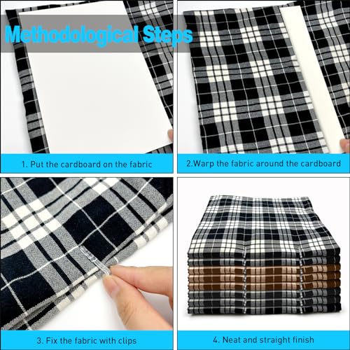 Image of 100pcs 7.5*10.5 Inch Storage Boards - Organizer Boards with Plastic Clips for Fabric, Comic Books & Magazines