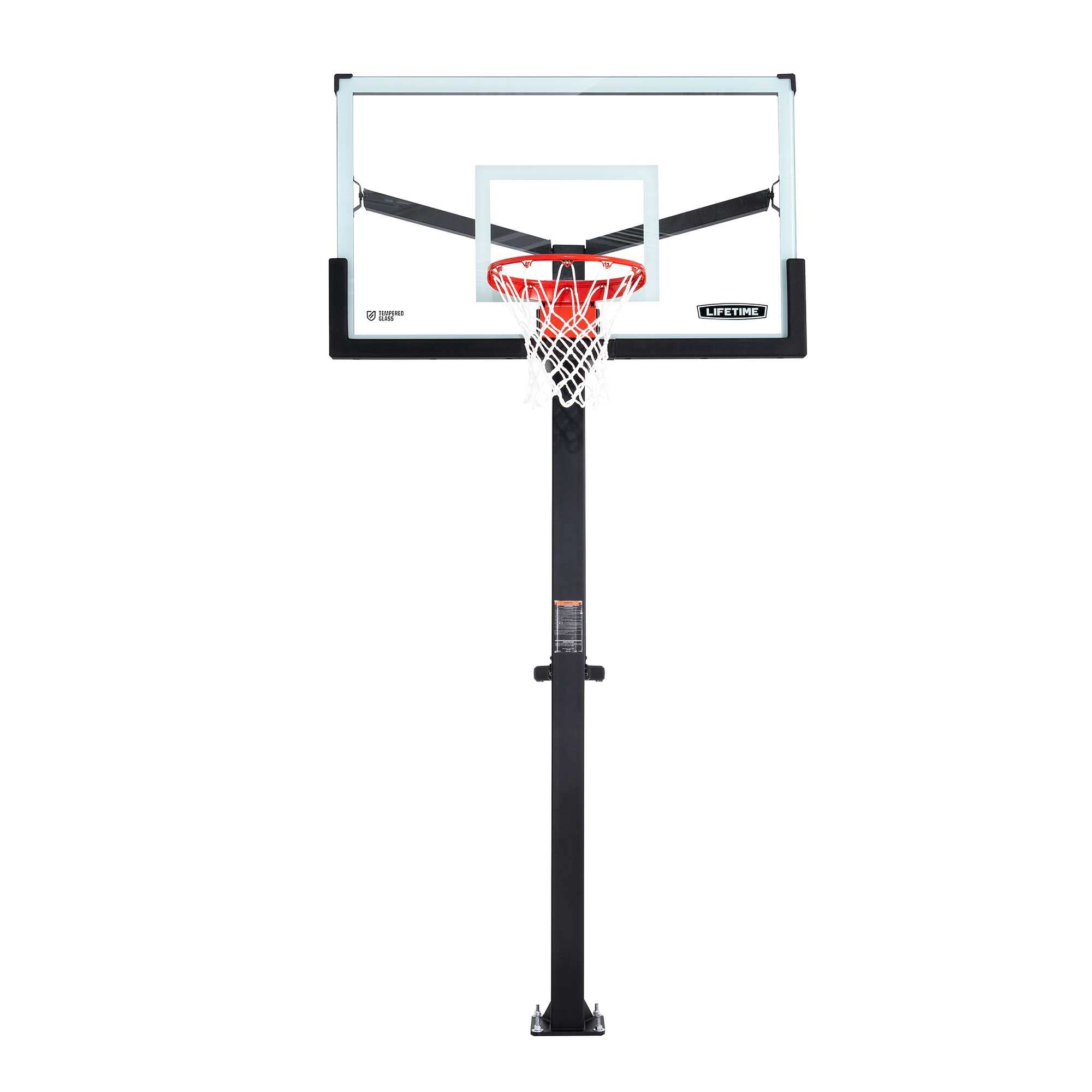 Lifetime 60" Mammoth Deluxe In-Ground Basketball Hoop, Mammoth Lift Adjustable Height, Tempered Glass Backboard Bolt Down System