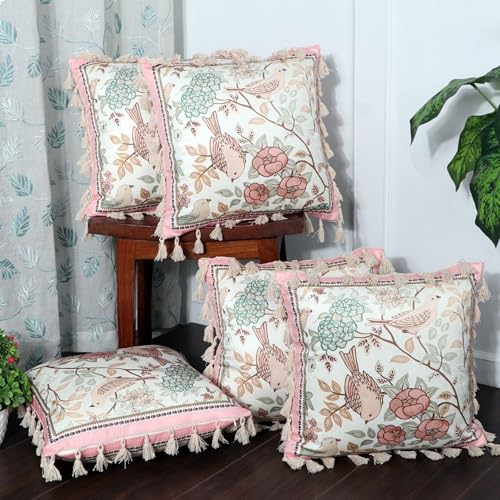 Best Decorative Cushion Covers: Cotton vs Velvet 22 ishro home Premium Cushion Cover 16 inch x 16 inch | Set of 5 โ S...
