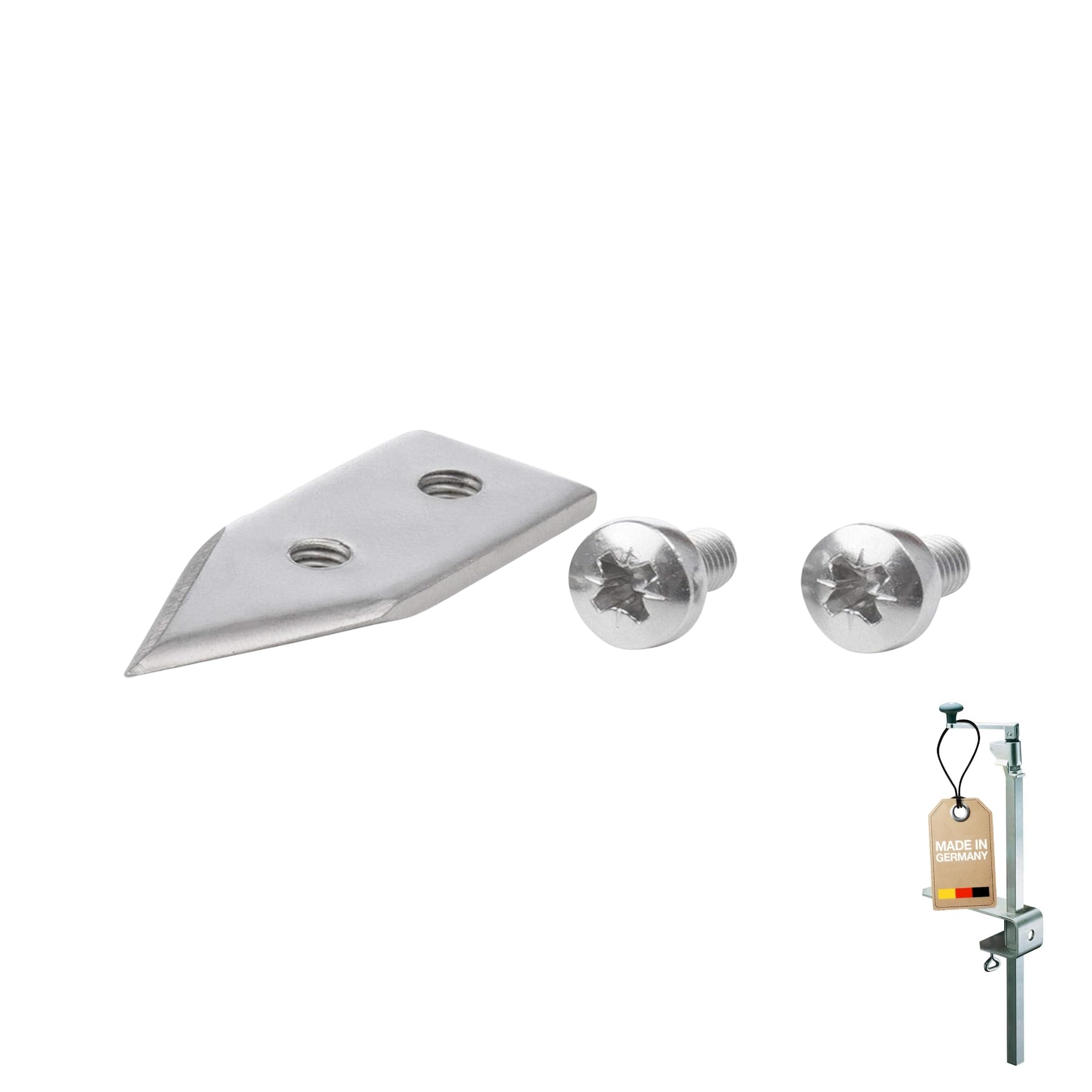 Westmark Set de piezas de repuesto, 3 piezas, Cuchilla de corte + 2 tornillos para el abrelatas Sieger Clou 30/40/50, Acero inoxidable, Plateado, 19952280