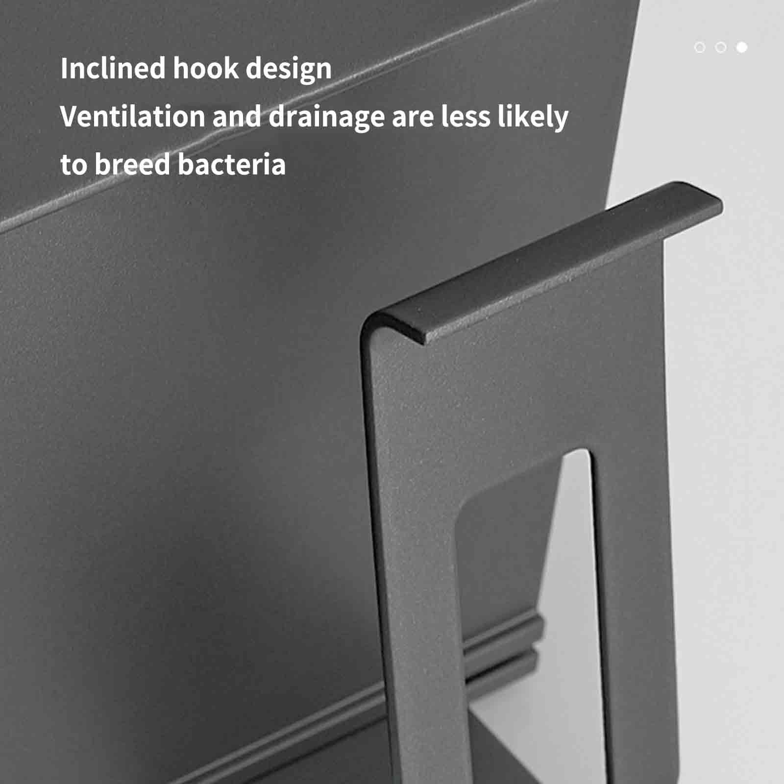 Dispensador Pasta Dientes Organizador Baño Porta Cepillo De Dientes Viaje Portacepillos De Dientes Pared Toothbrush Holder Adhesivo Aluminio Baño A Prueba De Agua (33.5x12x10cm,Grey)
