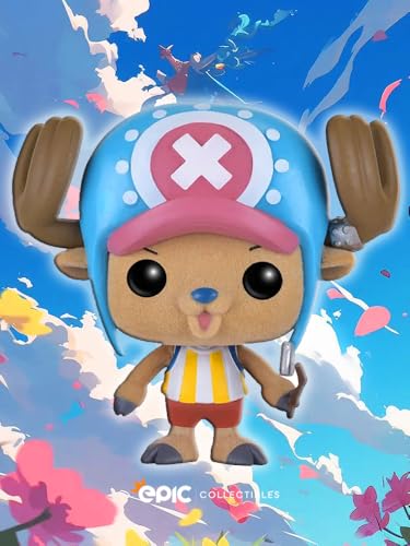 Epic Collectibles Pop Anime: One Piece - Tony Tony Chopper (Flocked Variant) Exclusive Limited Edition Vinyl Figure Bundle with Compatible Funko Box Protector