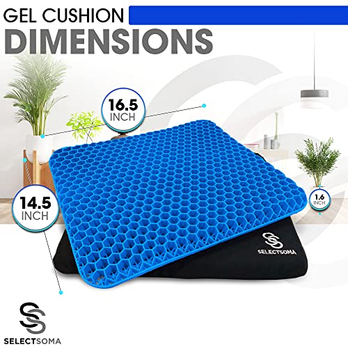 Gel Seat Cushion For Long Sitting – Car Seat Cushion And Office Chair Cushion For Back, Sciatica, Coccyx, Tailbone Pain Relief – Wheelchair Cushion For Pressure Relief – Egg Seat Gaming Chair Cushion #TOP5