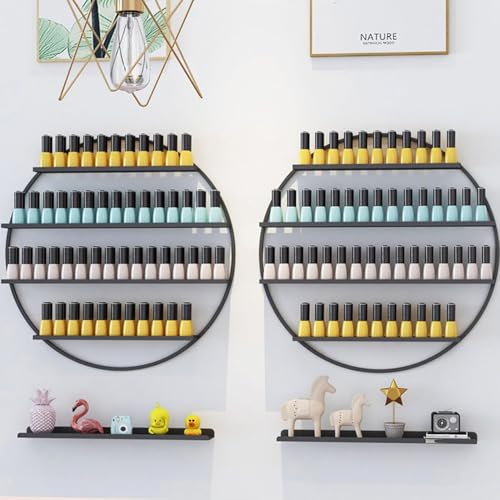 Expositor redondo para botellas de esmalte que optimiza salones de belleza 6
