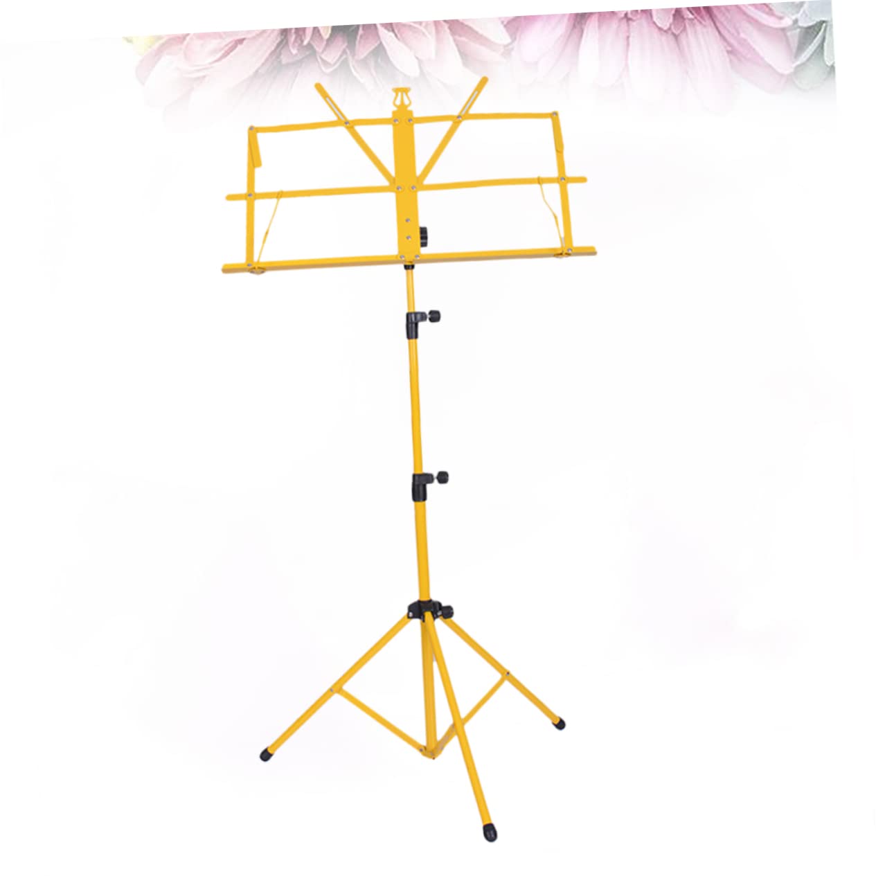 Yardwe Folding Music Sheet Tripod Stand Lightweight Portable Holder for Easy Carrying and Storage Non Slip Feet for Stability and Multi Angle Viewing