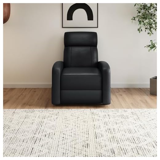 GODREJ INTERIO Recliner Snug Manual 1-Seater Synthetic Leather Recliner Sofa for Living Room, 1-Year Warranty, Black