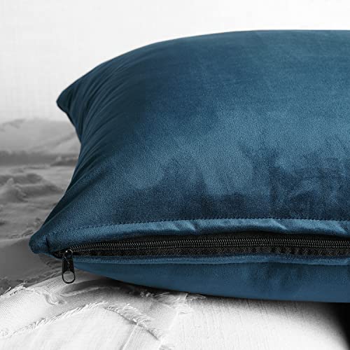 Image of HPD Half Price Drapes Cushion Cover 18 x 18 Heritage Plush Velvet - VPYC-161270-CC18PR - Pair, Avalon Blue