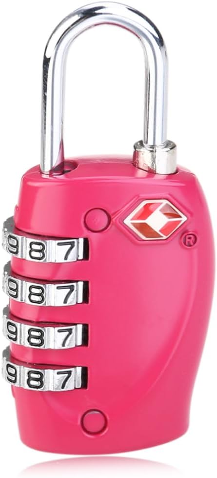 Angoily Black - Silver Padlock TSA Approved Combination Security Luggage and TSA- Password Lock