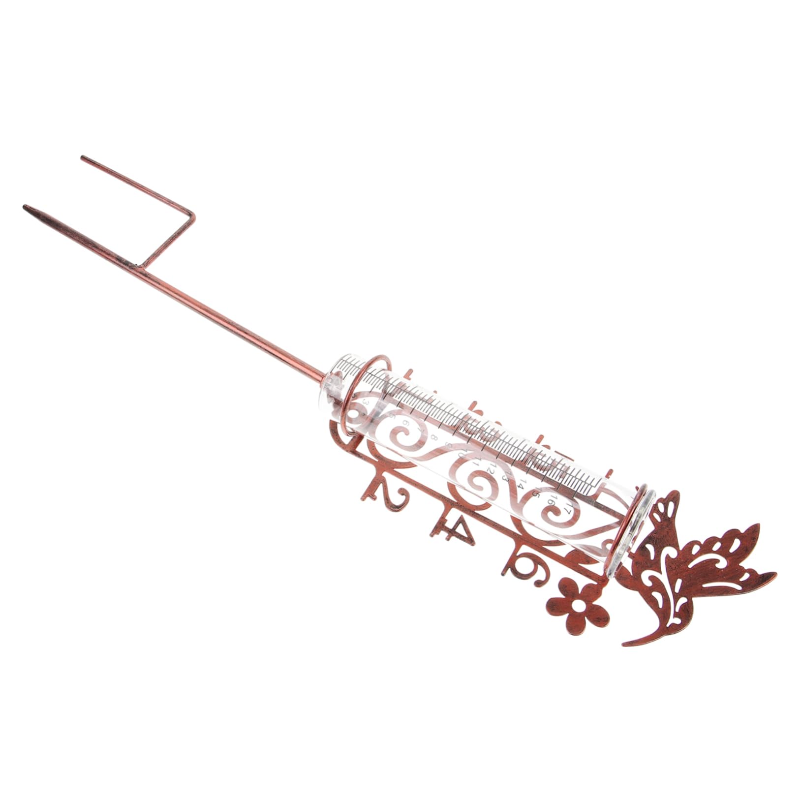 5stücke Rain Gauge Mit Metallpfahl Digitale Regenmessung Für Garten Und Outdoor-Bereich Kapazität Installieren Für Präzise Bewässerung Und Gartenpflege