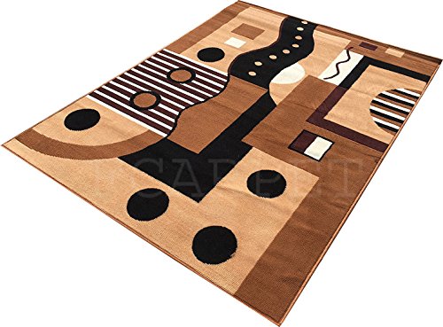Image of Modern Design Carpet 90X145 cm(3X5 FEET) Beige