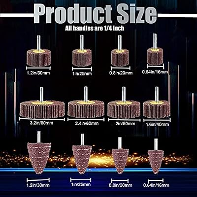24 Pcs Abrasive Flap Wheel Sander Set, 80 Grit Aluminum Oxide Sanding Flap Wheel, 1/4 Shank Flap Wheel Sander for Drill, Die Grinder Flap Wheel for Remove Rust