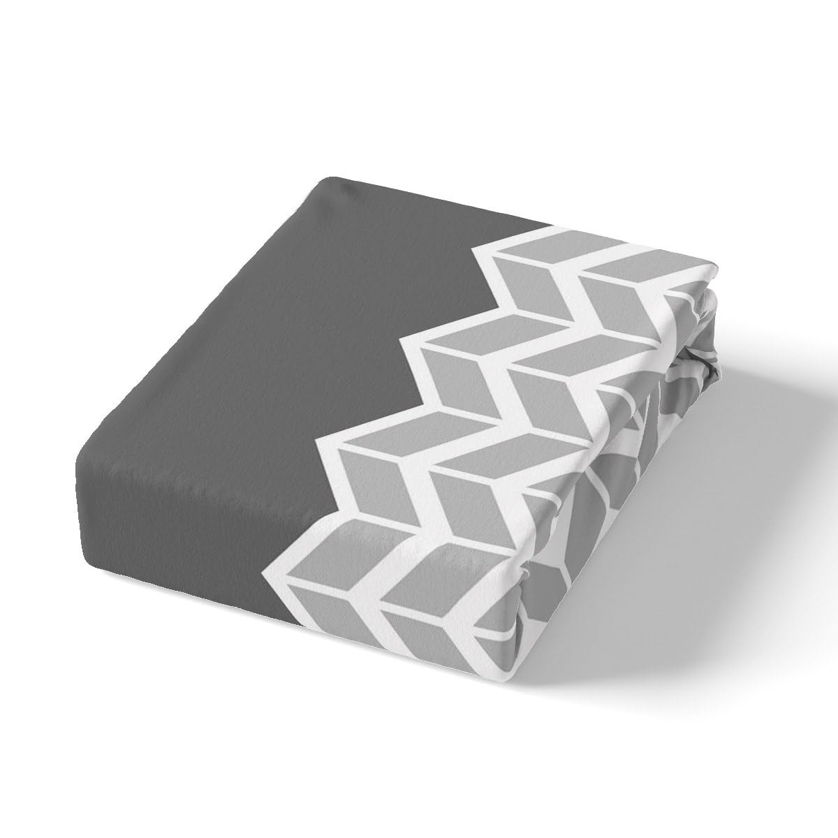 Ciemnoszary biały dwustronny zestaw pościeli 3D geometryczna poszewka na kołdrę dla dzieci chłopców dziewcząt nowoczesna kolorowa sztuka poszewka na kołdrę modna stylowa luksusowa pościel i len 3 szt. King Size