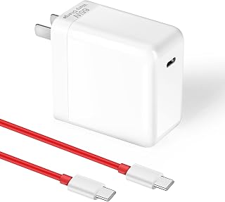 65W Warp Charger for OnePlus 10 Pro/10R/9 Pro/9/8T/Nord 2T/9R/9RT, Super Fast USB C Warp65 Charger Block Replacement, 10V 6.5A Rapid Wall Plug Power Adapter with 6.6ft Dual Type C Warp Charging Cable