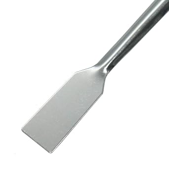 TIHOOD 10PCS 2 in 1 Stainless Steel Lab Spoon Spatula/Laboratory Sampling Spoon Mixing Spatula