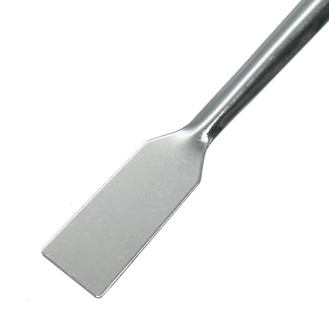 TIHOOD 10PCS 2 in 1 Stainless Steel Lab Spoon Spatula/Laboratory Sampling Spoon Mixing Spatula