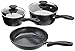 Produktbild Russell Hobbs BW05743 Stone 3 Pfannen-Set, 16 und 20cm Stielkasserolle, 24cm Bratpfanne, keramische Antihaftbeschichtung, schwarz