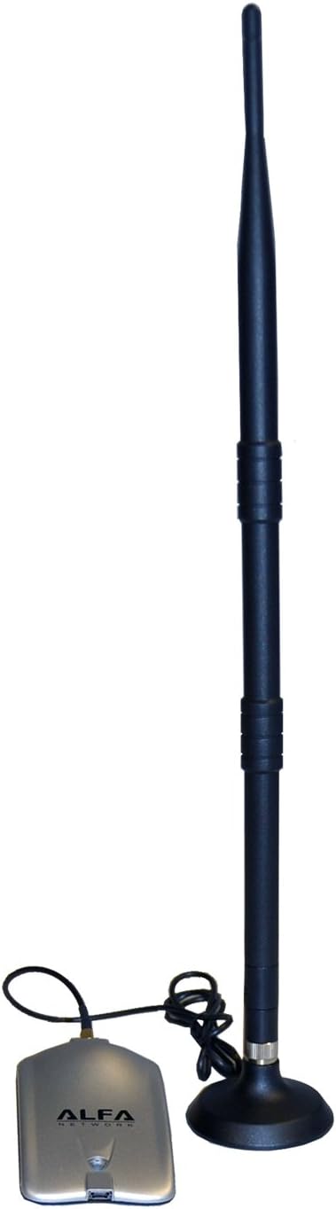 Alfa AWUS036H 1000mW 1W 802.11b/g USB Wireless WiFi Network Adapter with Original 9dBi Rubber Antenna with Magnetic Base *Strongest on The Market*