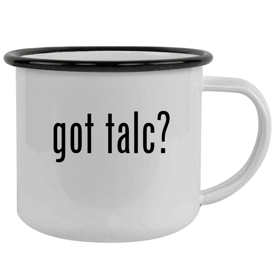 got talc? - Sturdy 12oz Stainless Steel Camping Mug, Black