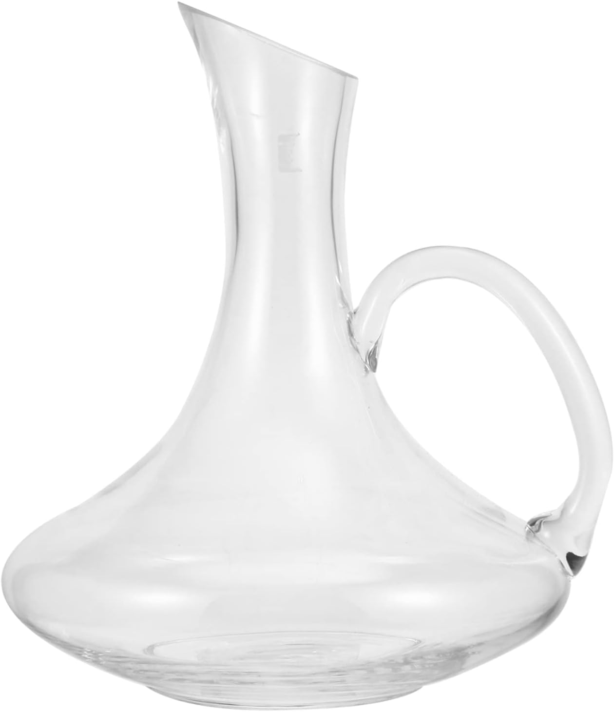 SMASOLO Transparent Wine Decanter with Handle Multipurpose Red Wine Dispenser for Enhancing Aroma and Taste Elegant Glass Carafe Suitable for Home Restaurant Bar and Hotel Use