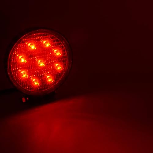 Miniatura 6 de Luz LED redonda de trabajo ámbar de 27 W, luz LED antiniebla todoterreno, luces de conducción, impermeable, para caza, camioneta, UTV, coche, barco,