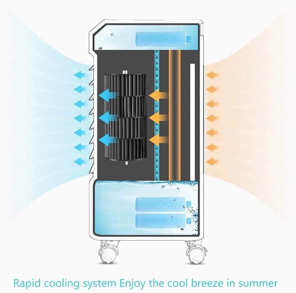 Air Cooler, Portable Evaporative with Fan & Humidifier Bladeless Quiet Electric w/Remote Control for Indoor Home