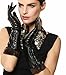 Women's Touchscreen Long Elbow Length Winter Fleece Lined Gloves Buttons