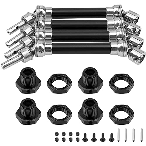 4Pcs ShareGoo Front Rear Drive Shaft CVD Driveshaft w/Hex Adapter Compatible with 1/8 Arrma Typhon 4x4 3s BLX Typhon 550 Mega 4x4 RC Car Upgrades Parts (Black) -  Share Goo, HS241B