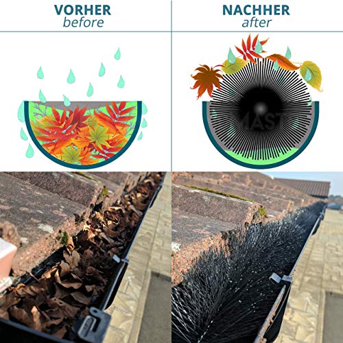 Dachrinnenbürste Smartpeas für Laub-, Vogel- und Marderschutz