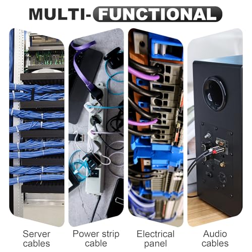 Kabeletiketten Wiederverwendbar, 50 Stück Kabelbeschriftung Set (25x 4x3 cm und 25x 5x2 cm), Beschreibbare Nylon Kabelmarkierung für Kabel, Drähte, Schläuche