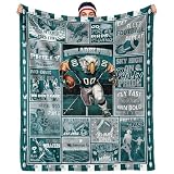 HTAPCHLY Football Fan Throw Blanket Game Day City Colors Collage Flannel Blanket for Tailgate & Couch Cozy Sports Lover Gift