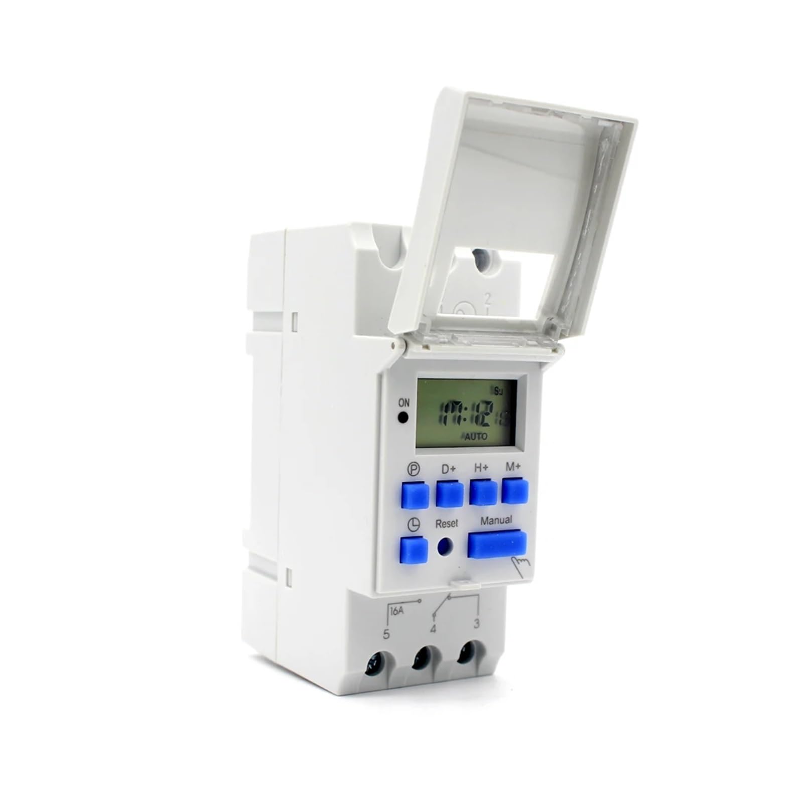 Relè Timer programmabile LCD settimanale 16A 220VAC Interruttore Timer Digitale Montato su Guida DIN