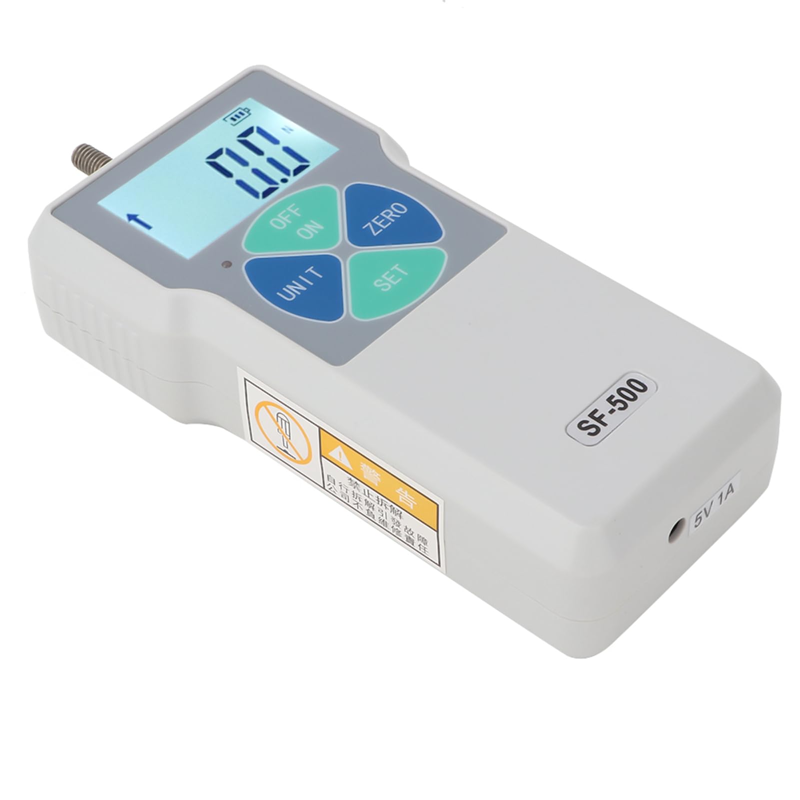 Jauge de Force Numérique SF-500, Jauge de Force Portable 500N 100-240V avec Batterie au Lithium 3,7V (Prise UE)