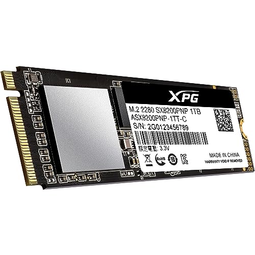 ADATA XPG SX8200 Pro 1TB 3D NAND NVMe Gen3x4 PCIe M.2 2280 Solid State Drive R/W 3500/3000MB/s SSD (ASX8200PNP-1TT-C)