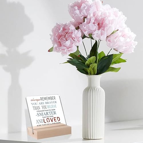 Best Gifts For Daughter- Always Remember You Are Braver Stronger Smarter-Encouragement Signs Inspirational Birthday Gifts For Girl Women Friend Coworker Wife. #TOP6