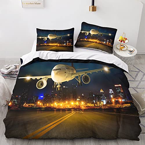 Housse de couette facile à nettoyer microglide aéronefs 3D King