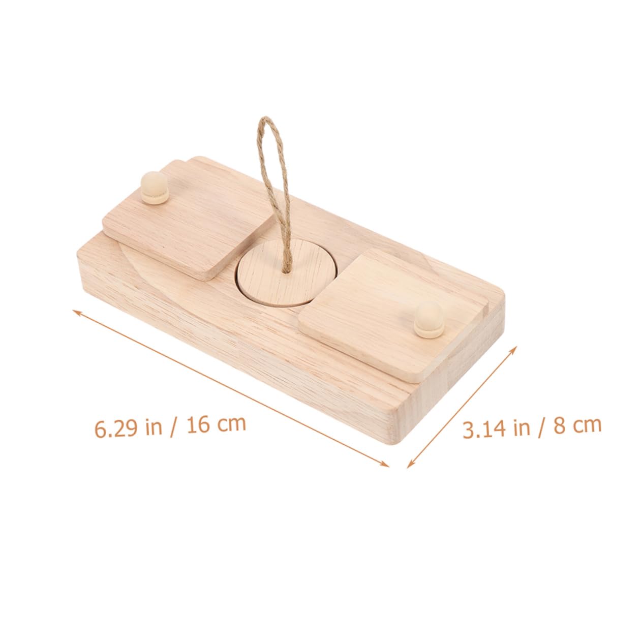 Jouet pour Hamster de Recherche de Nourriture 2 Pièces en Bois