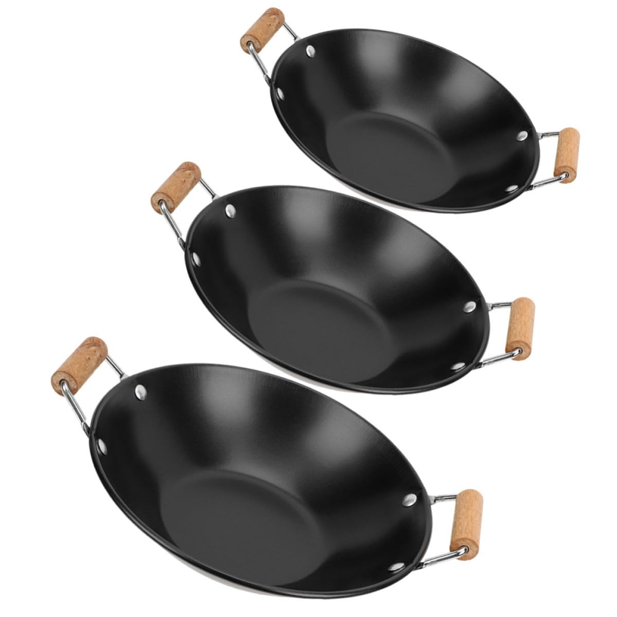 Woks secs en métal noir pour en finir avec les poêles rayées et usées