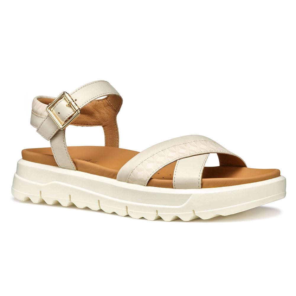 Geox D XAND 2.1S B, Women’s Flat Sandal, Papyrus,
