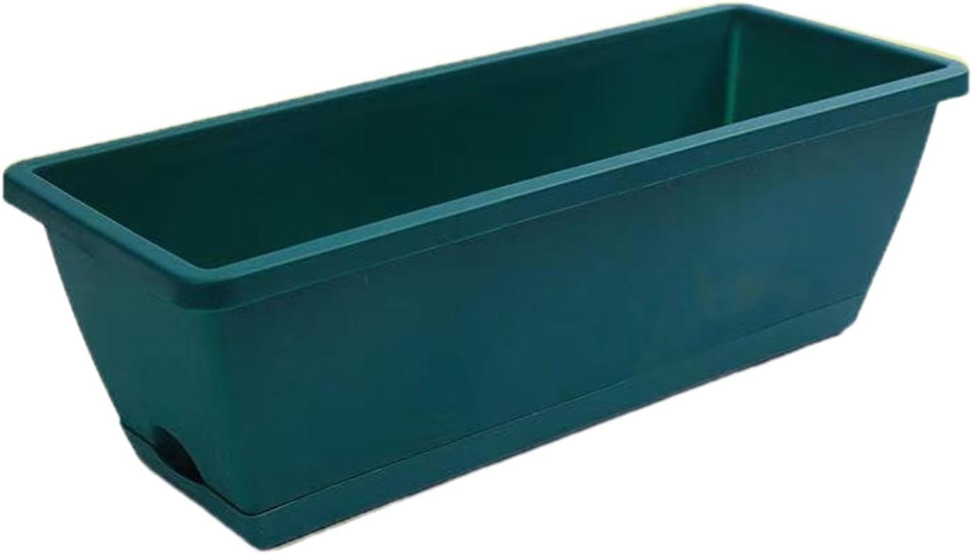 2 Pieces Window Box Planter Rectangular Decors for Garden Indoor Plants Home Green | 2 Window Box Planters