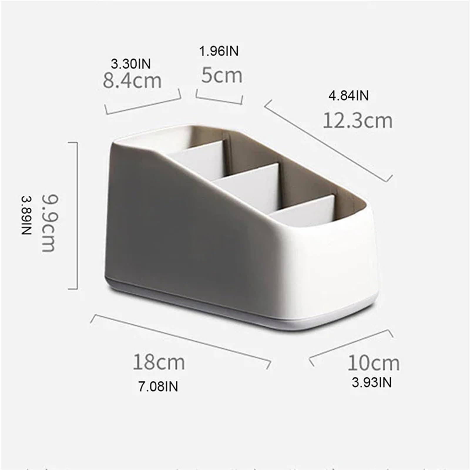 2 Stück Fernbedienungshalter mit Schlitz, Desktop-Aufbewahrungsbox, TV-Fernbedienung, Telefon-Organizer, Zuhause, Hotel Für Fernbedienung(Gray)