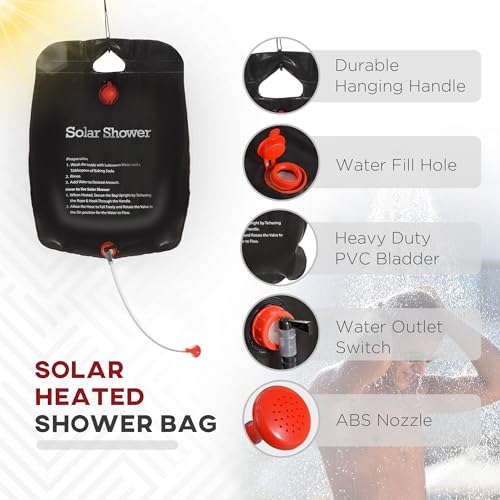 Outsunny Shower Tent, Pop Up Privacy Shelter for Camping, Dressing Changing Room, Portable Instant Outdoor Shower Tent Enclosure w/ 2 Rooms, Shower Bag, Floor and Carrying Bag, Dark Gray