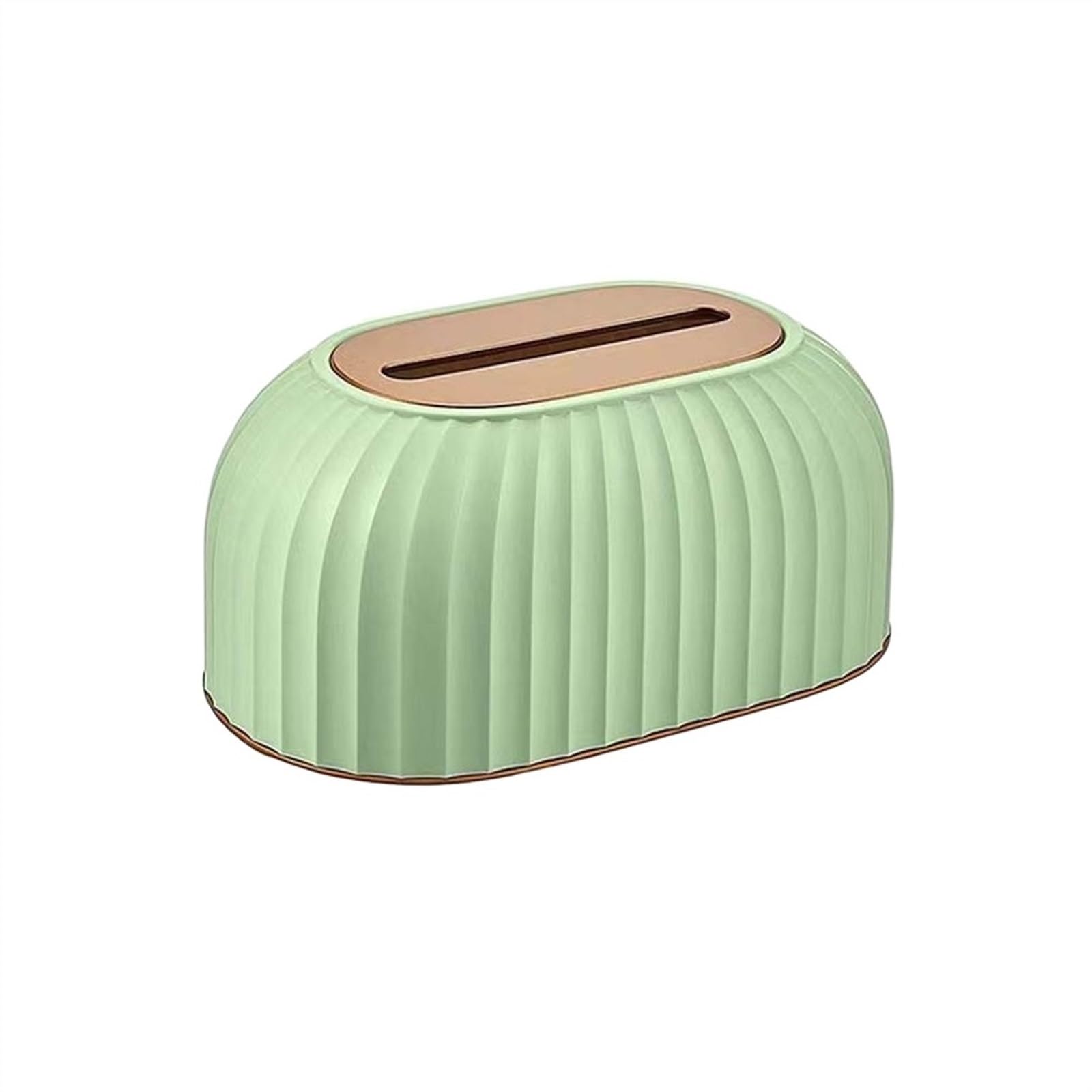 Tissue Holder Nordic Striped Tissue Box Holder Toilet Paper Table Napkin Dispenser Home Decoration Facial Box Decor(Green)