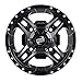 4/110 Tusk Beartooth Wheel 12x7 5.0 + 2.0 Machined/Black For YAMAHA GRIZZLY 700 4x4 2007-2021