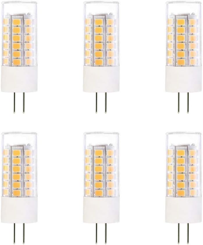 Makergroup G4 LED Bulb T3 JC Type 12VAC/DC 3.5Watt (20-35W G4 Halogen Replacement)- Fit for Landscape Path Light, Step Light, Ceiling Fan Crystal Under Cabinet (3.5W G4 6-Pack, Warm Color)