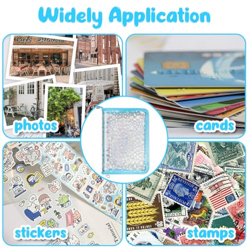 Image of 7 in 1 Sticker Storage Organizer, A5 Reusable Zipper Binder with Tools | Durable Pvc 6-Ring zipper sticker binder, Cute and Shiny Cover, Stickers Not Included