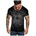 Produktbild Herren Druck T-Shirt 3D Vortex Kurzarmshirt Schwarz Modern Cool Gedruckt Pullover Hypnose Galaxy Aufdruck Hemd Top Bluse Mode Sommer Beiläufiges Kleidung S