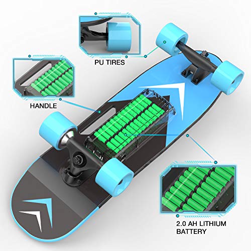 HITWAY elektrisch skateboard met afstandsbediening, 150 W motor max. Snelheid 15 km/u, zelfbalancerend e-longboard… - Afbeelding 5