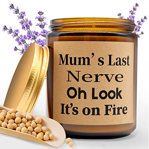 7 Oz Lavender Scented Candles - Organic Soy Wax Candle Jar Glass, Aromatherapy Candle Stress Relief And Relax Funny Gifts For Mother's Day Mom's Birthday #TOP2