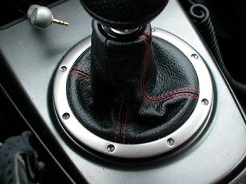 Redlinegoods Shift Boot - 5-Spd Compatible With Mitsubishi Lancer Evo 7/8/9 2001-07. Black/Red #TOP5