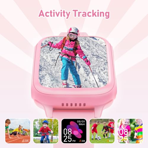Smart-Watch-for-Kids-Kids-Watch-with-26-Games-Camera-Video-Recorder-Music-Alarm-Calculator-Calendar-Flashlight-Stopwatch-Pedometer-Fun-Birthday-Gifts-Girls-Watch-Toys-for-4-16-Year-Olds-Pink